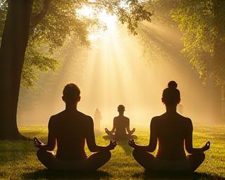 सुबह के ध्यान रिट्रीट की तस्वीर